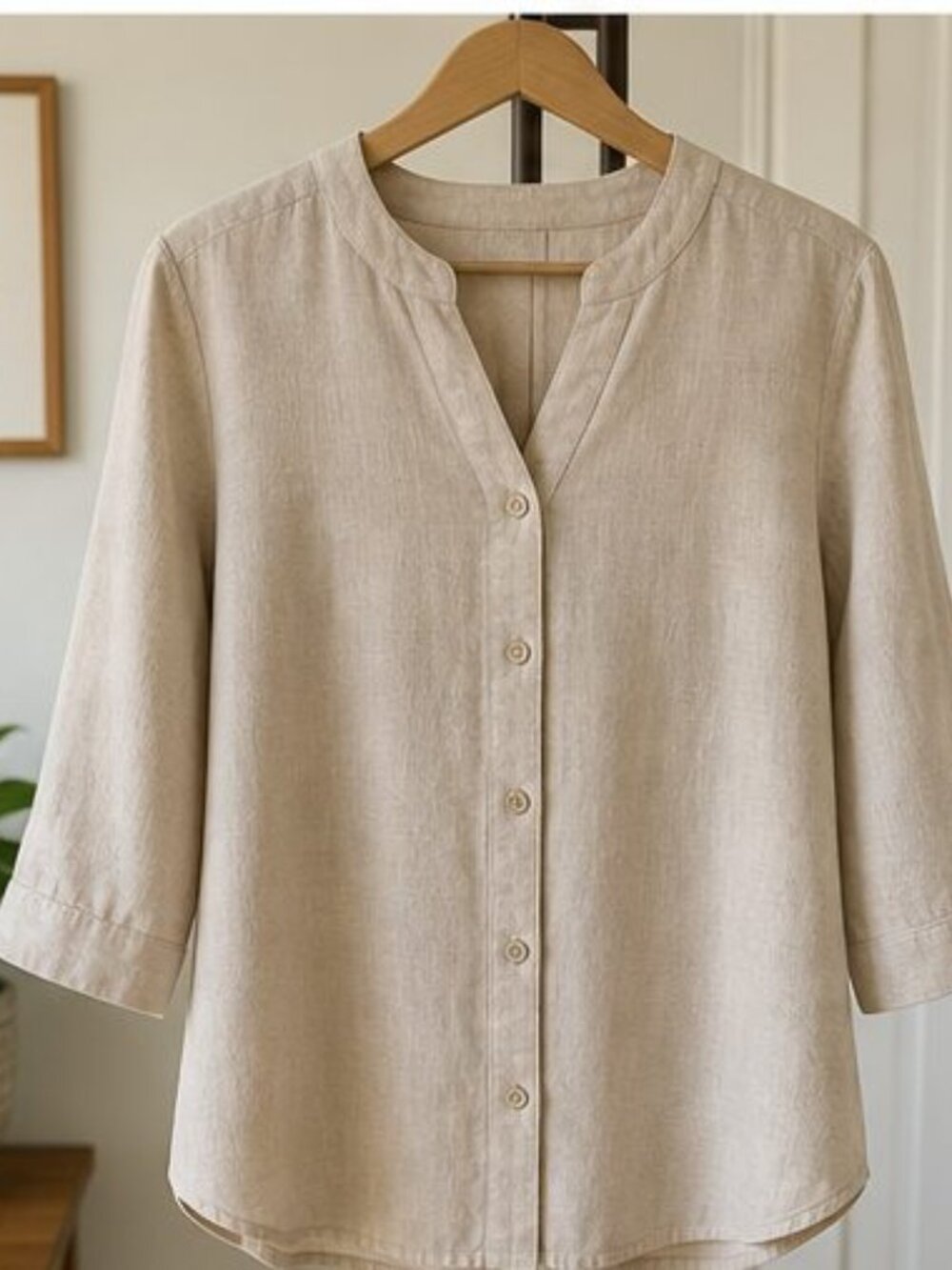 Sand Ruffle Blouse